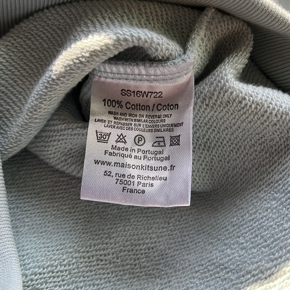 NWT Women’s Maison Kitsuné sweatshirt / Small / Powder blue - Picture 7 of 9